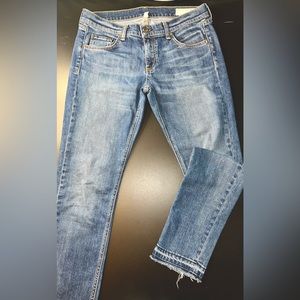 Rag & Bone Dre Skinny Raw Hem Jeans in Amelie Size 27 EUC
